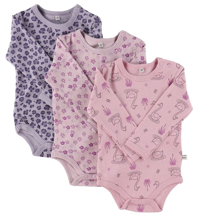 Rosa Pippi Body Stk Assorteret Pige - Pippi Baby Baby  - 5704617401414