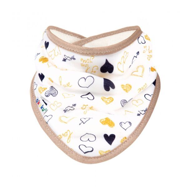 Akuku Baby Bandana Savlesmækken Hjerter - Baby  - 5907644015122