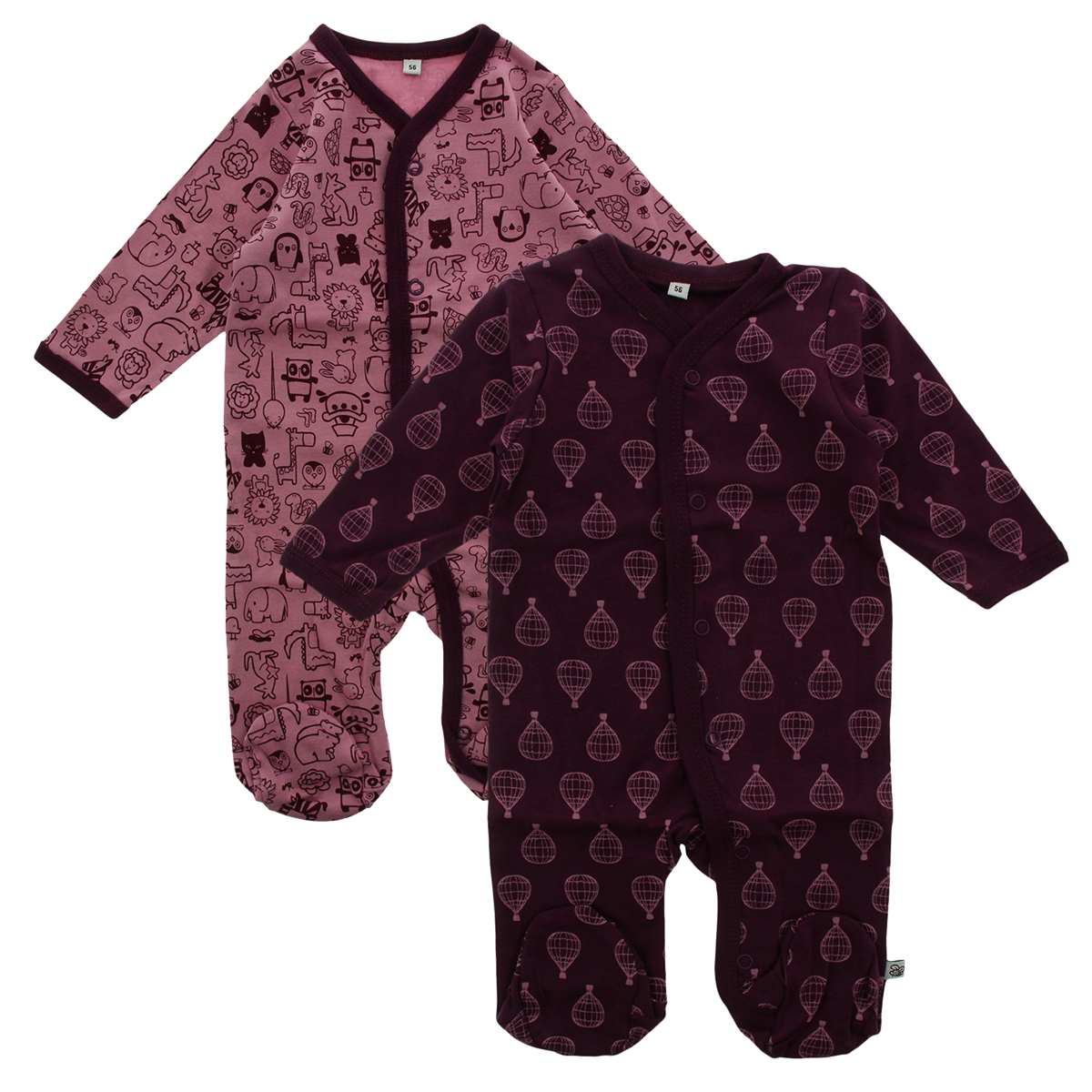 Lilac Pippi Børne Natdragt - Pippi Baby  - 5757150333643
