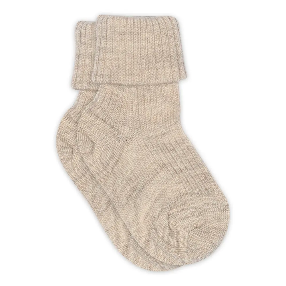 Beige Hilde Baby Strømper Melange - Mp Denmark Baby  - 5712644145065