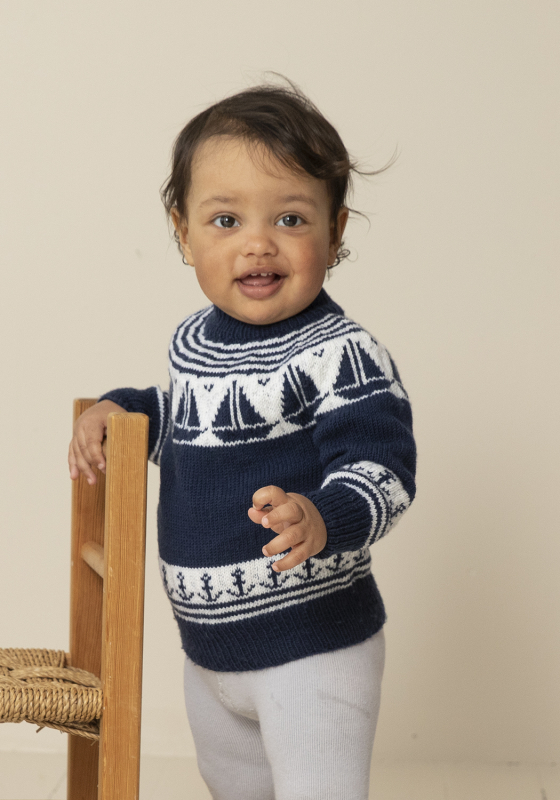 Ampquotbådampquot Genser Viking Design 2314 Kit Viking Baby Merino Fra Viking - Viking Baby