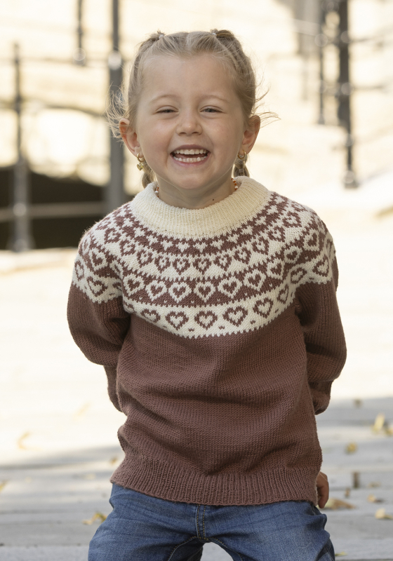 Ampquothjerteampquot Genser Viking Design 2424 Kit 8år Viking Baby Merino Fra Viking - Viking Baby