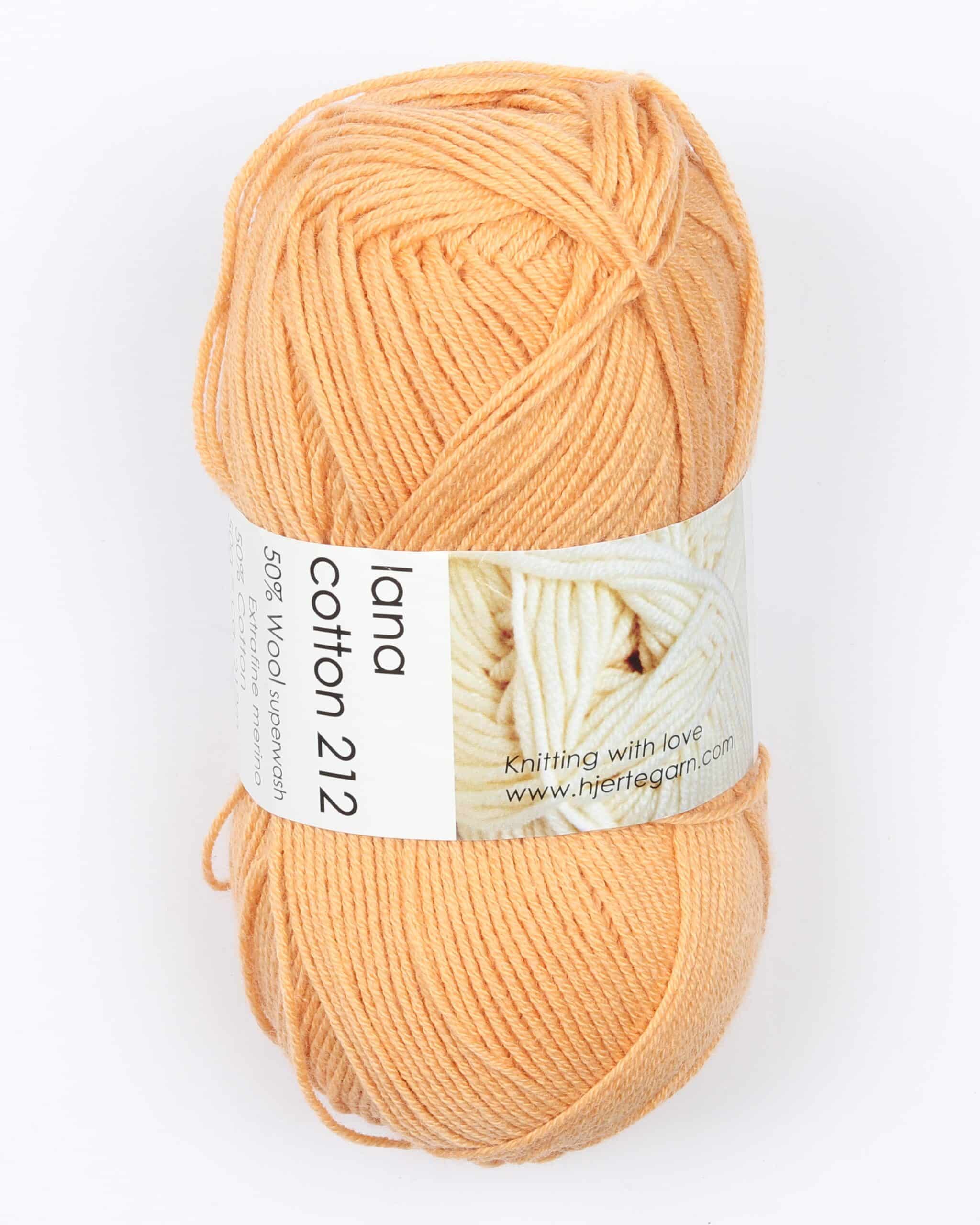 Lana Cotton 212 Fra Hjertegarn Mange Farver 1231 Sart Orange Bomuld Merinould - Hjertegarn Baby