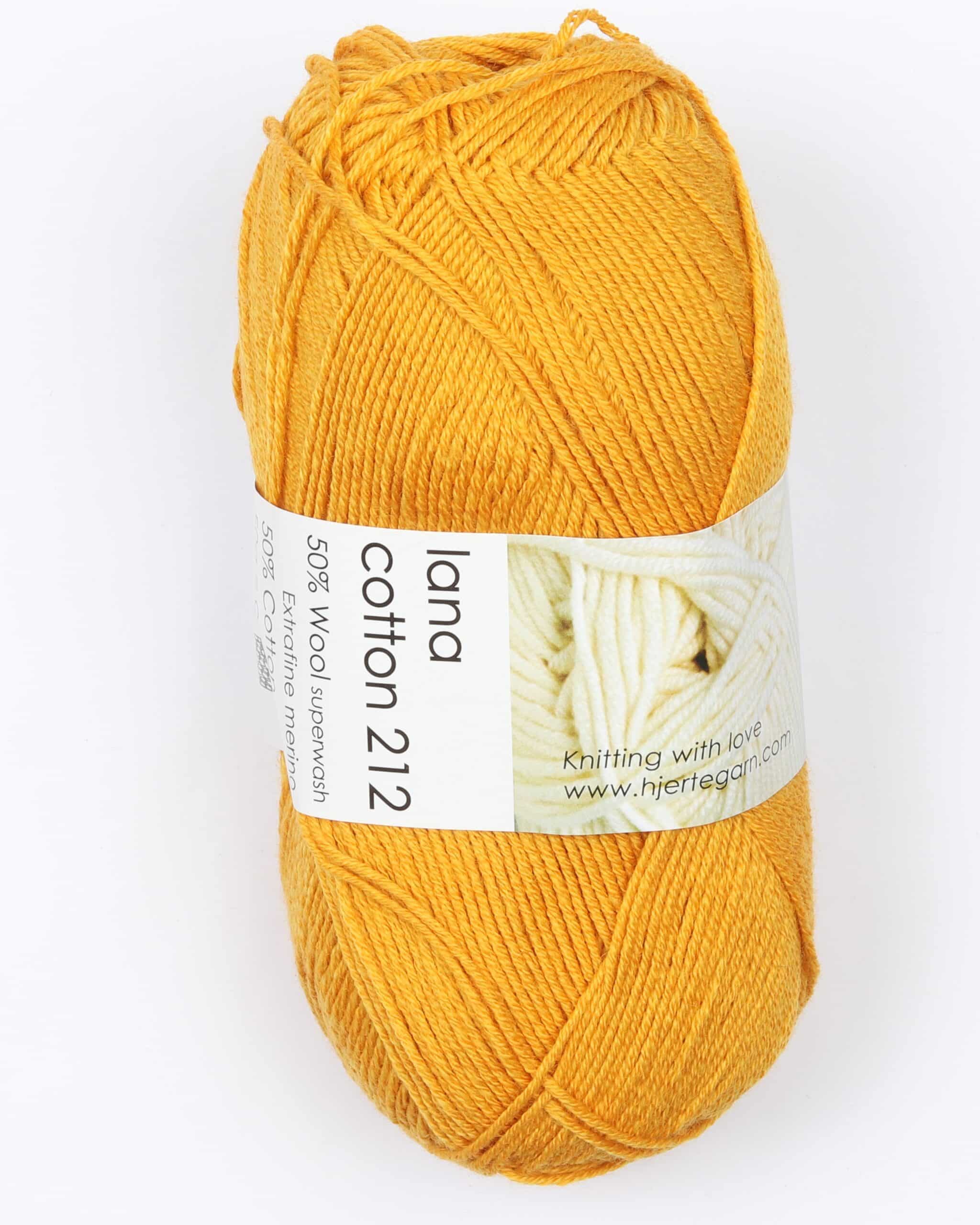 Lana Cotton 212 Fra Hjertegarn Mange Farver 3810 Lys Orange Bomuld Merinould - Hjertegarn Baby
