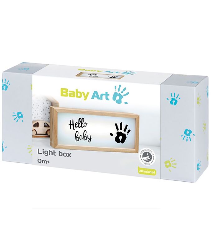 Hvid Baby Art Lyskasse Aftryk Træ - Baby Art Baby  - 3220660304332