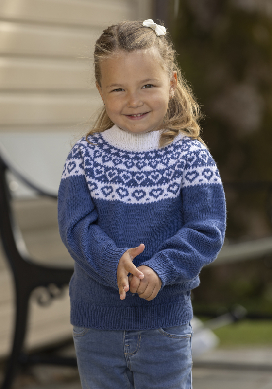 Ampquothjerteampquot Genser Viking Design 2424 Kit 8år Viking Baby Merino Fra Viking - Viking Baby