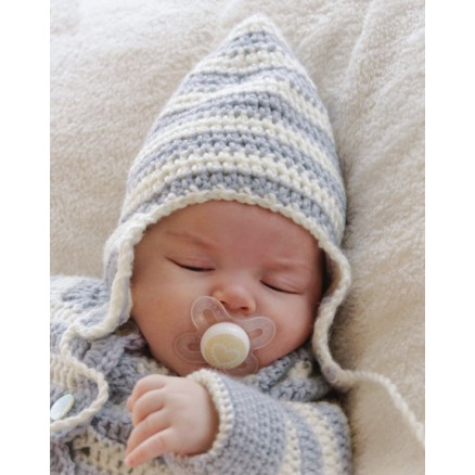 Baby Blues Hat Drops Design Baby Hue Hækleopskrift Str Mdr - Baby  - 5713419993386