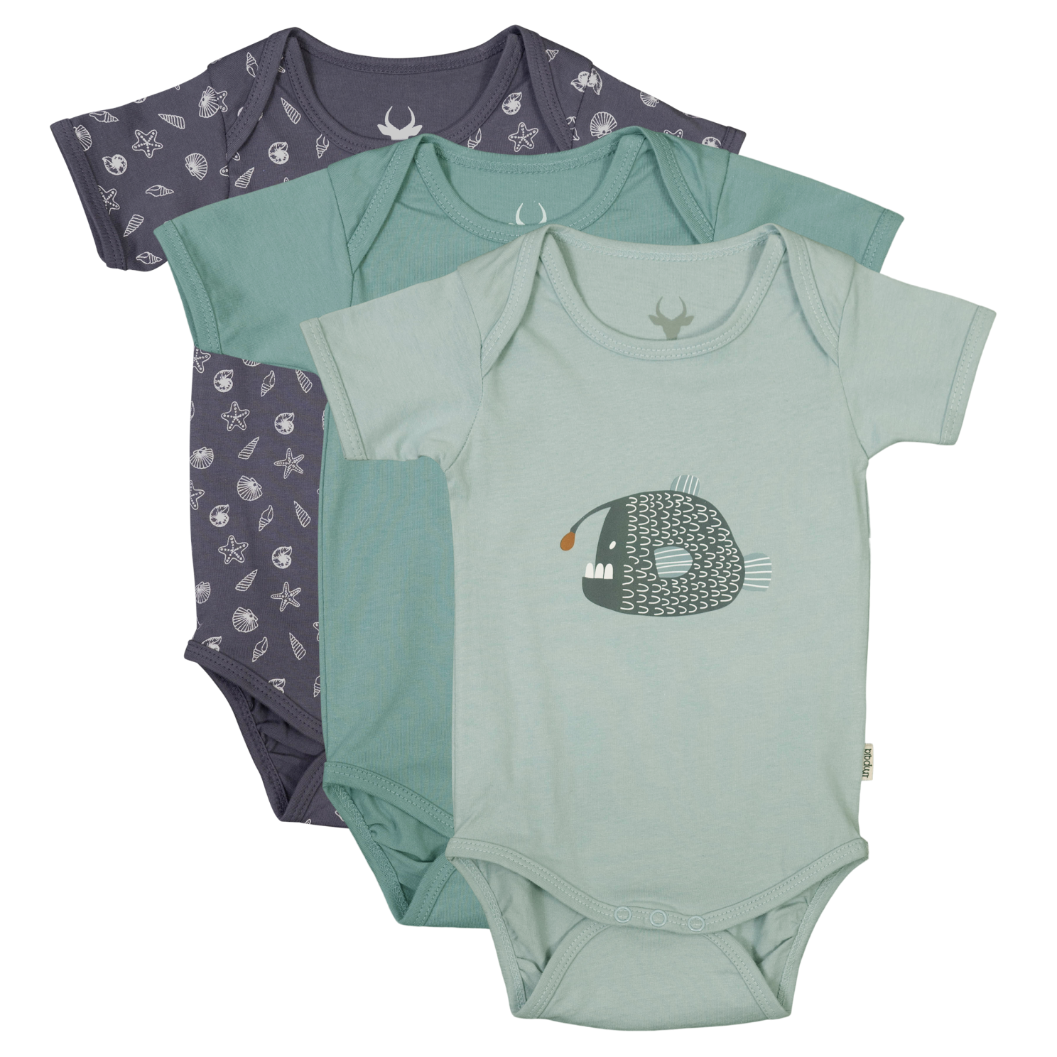 3-pak baby bodyer med korte ærmer - Impala Juno Mix