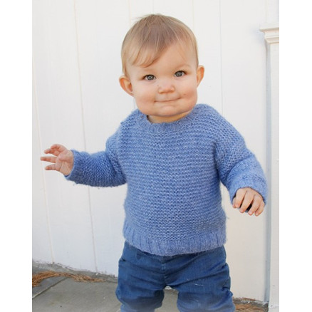 Baby Blue Note Drops Design Bluse Strikkeopskrift Str Mdr - Baby  - 5713419913520