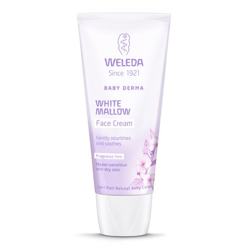 Hvid Weleda Baby Derma Face Cream White Mallow - Baby