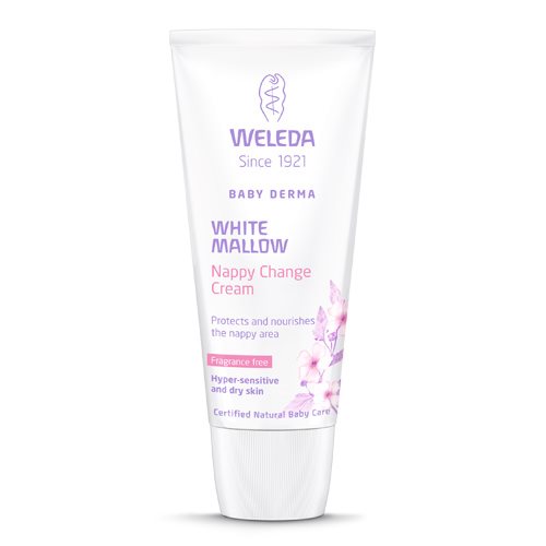 Hvid Weleda Baby Derma Nappy Change Cream White Mallow - Baby
