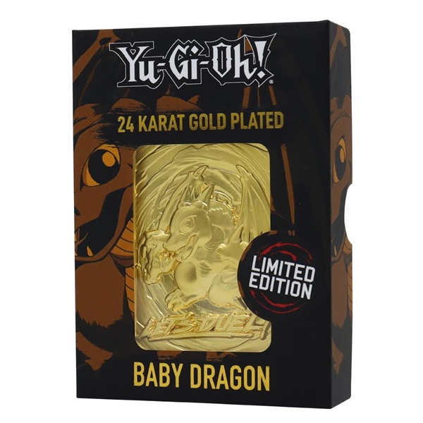 Limited Edition Gold Plated Collectible Card: Baby Dragon - !andet Baby - 5060662466038
