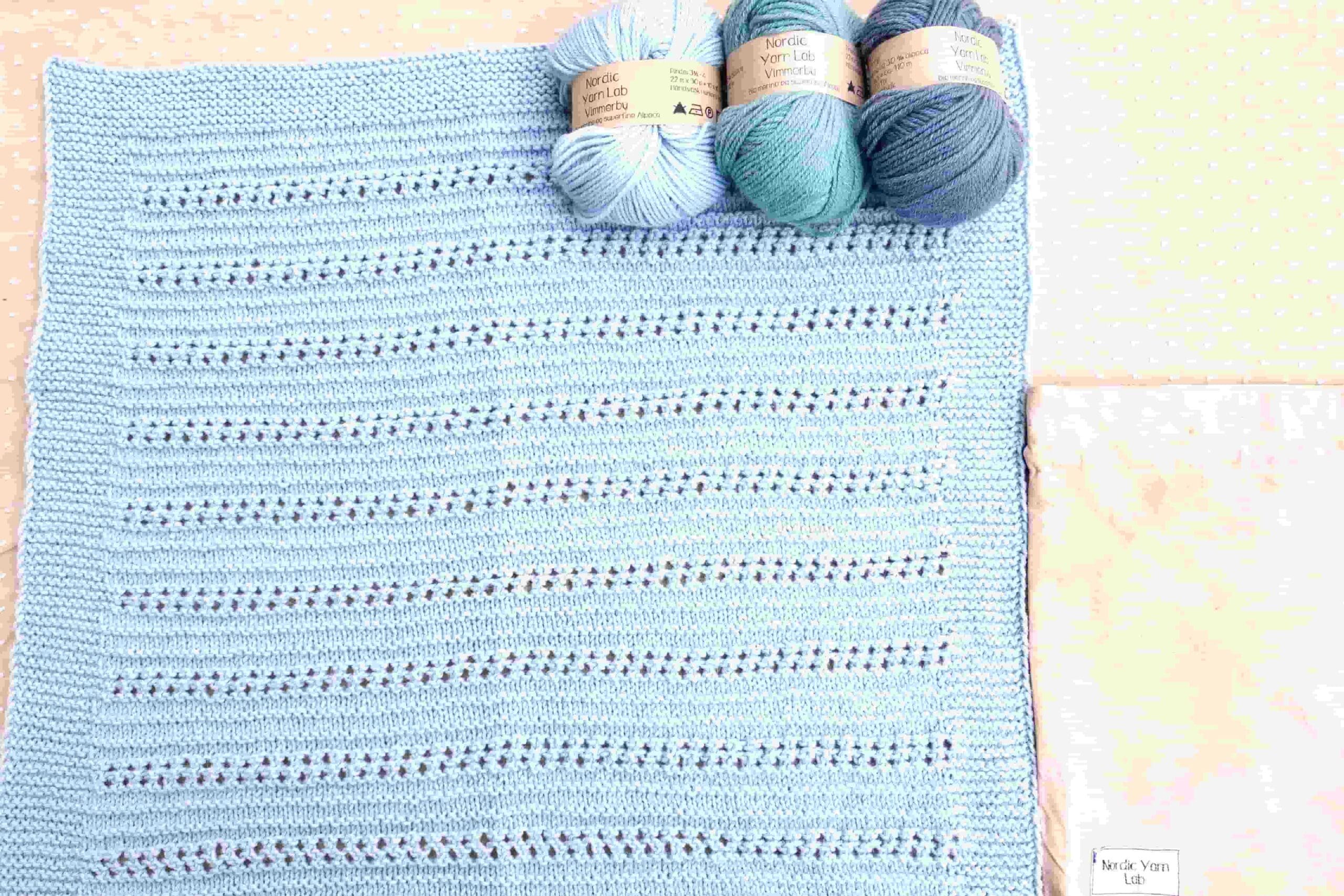 Babytæppe Lunt Let Pdf Opskrift - Nordic Yarn Lab Baby
