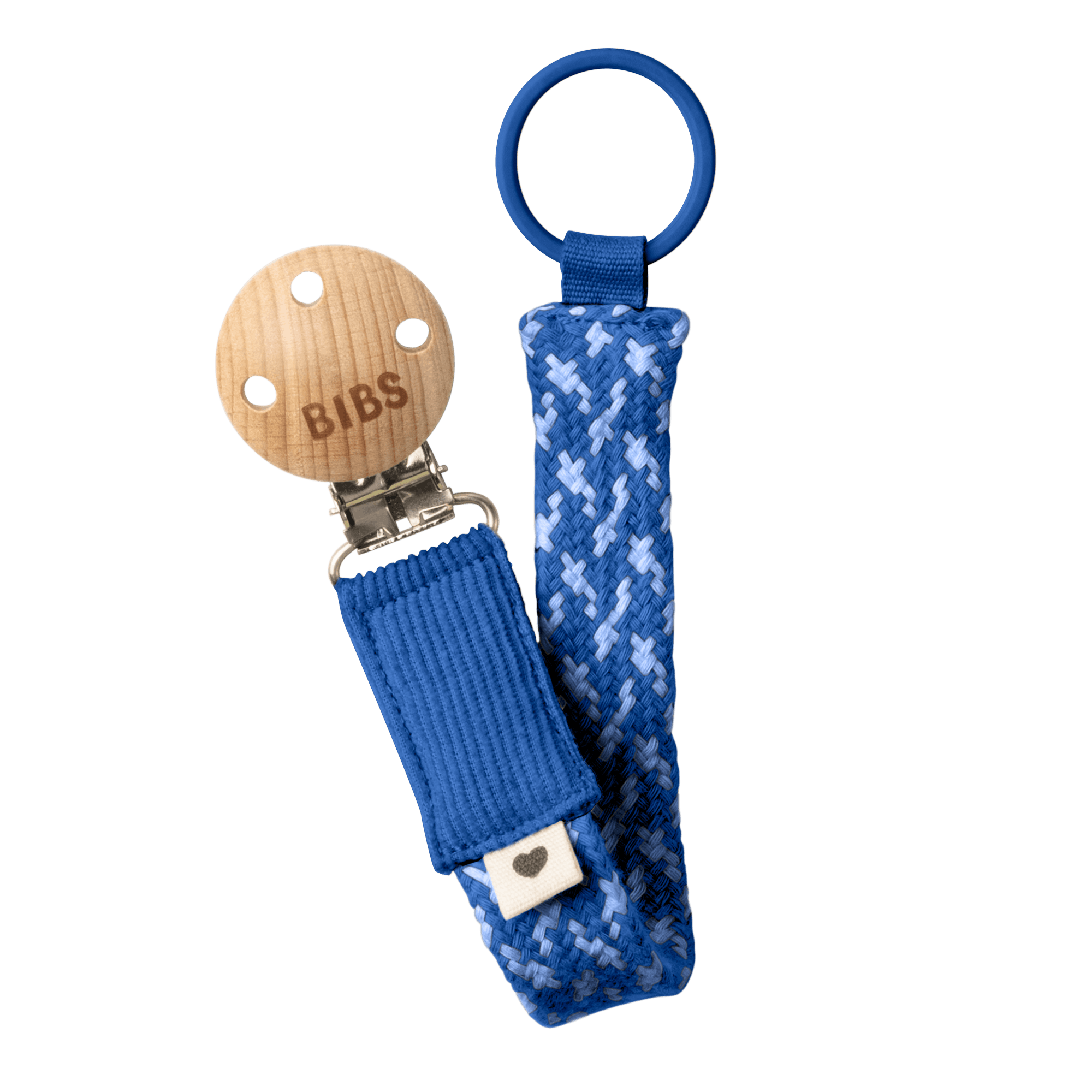 Bibs Pacifier Clip Cornflower Dusty Blue Stk - Bibs Baby  - 5713795246786