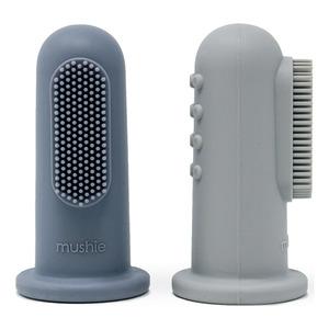 Mushie Finger Tandbørste Stone Tradewinds Stk - Mushie Baby - 810052460178