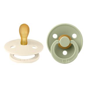 Bibs Colour Latex Symetrisk Ivory Sage Flere Størrelser - Bibs Baby - 5713795242344