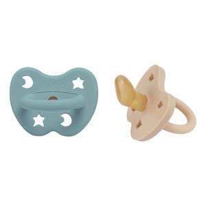 Hevea Sut Mdr Ortodontisk Sand & Ocean Blue Stk - Hevea Baby  - 5710087447517