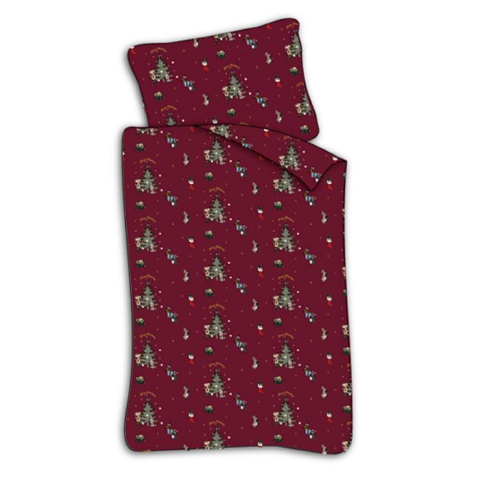 Baby Julesengetøj 70x100 Jule Sengesæt Med Julemus Som Pynter Christmas Eve 100 Blødt Bomulds Sengelinned - By Mats Baby  - 5714710021693