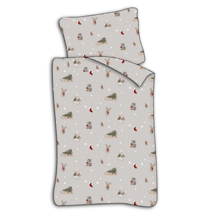 Baby Julesengetøj 70x100 Jule Sengesæt Med Juleikoner Cozy Christmas 100 Blødt Bomulds Sengelinned - By Mats Baby  - 5714710021570