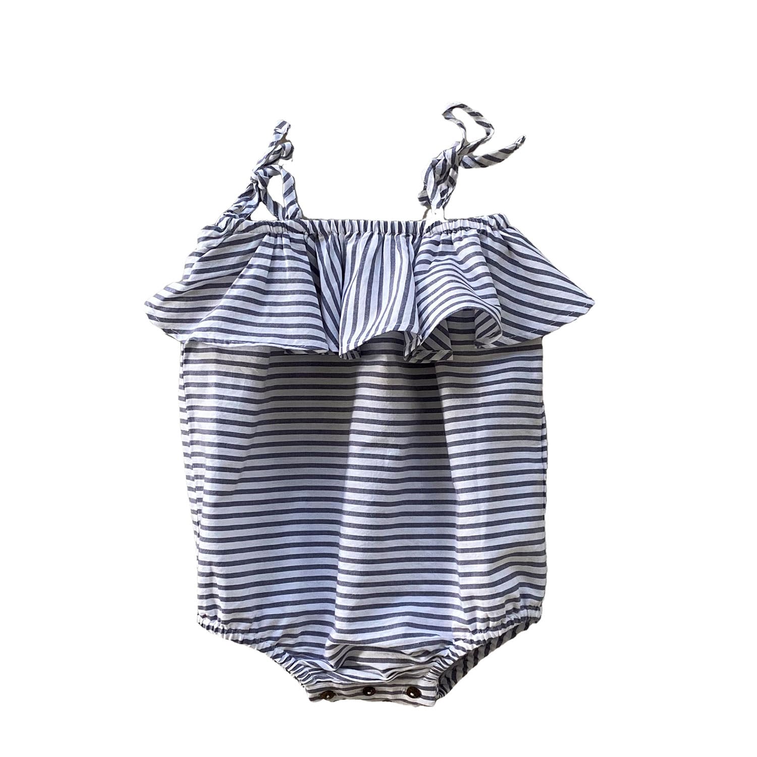 Blå Elodiee Body Flori Med Striber - Elodiee Baby