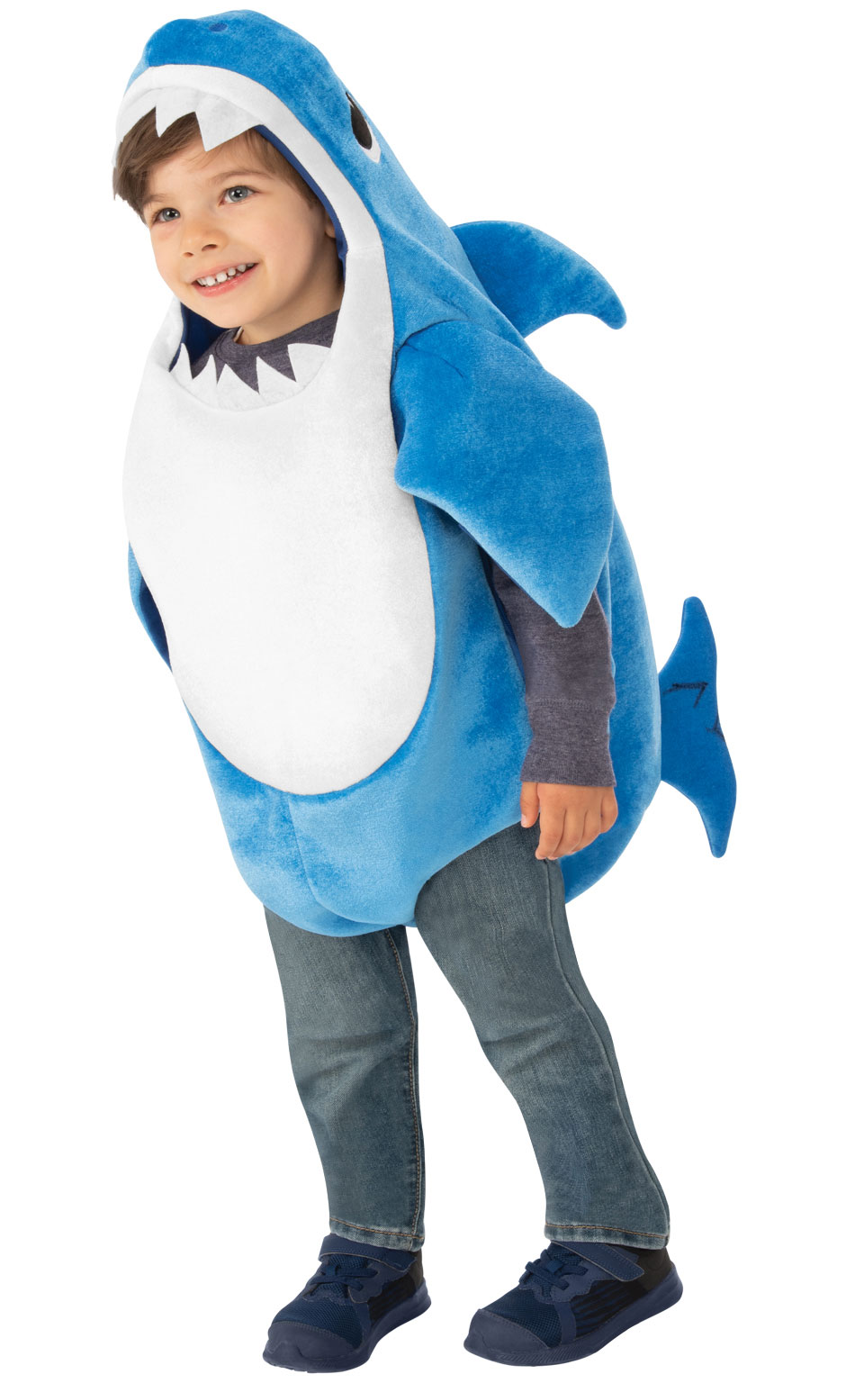 Baby Shark Daddy Shark Deluxe Blå Børnekostume Måneder - Rubie's Baby