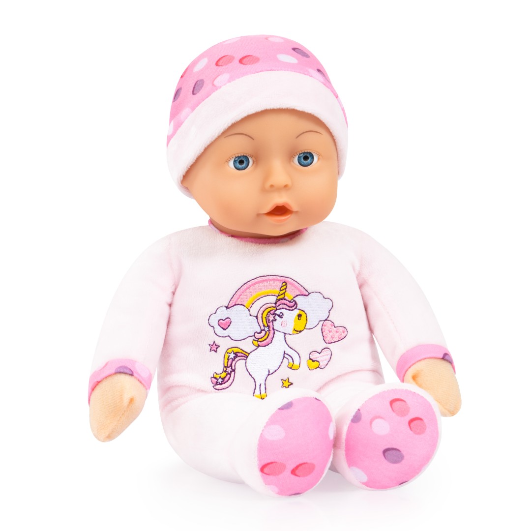 Pink Bayer Design Min Første Baby Dukke Med Lyde 30cm - Bayer Design Baby  - 4003336417777