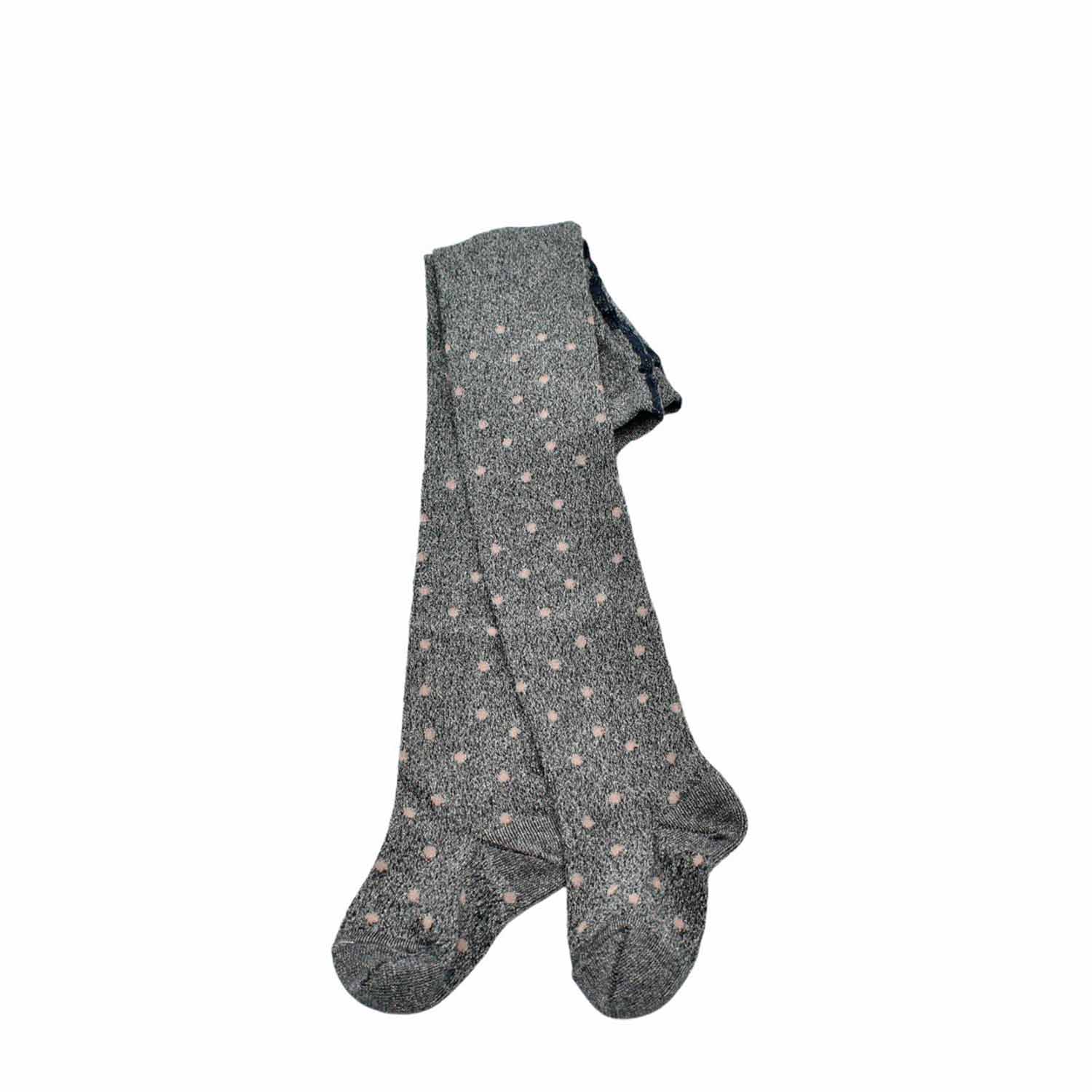 Mørkeblå Denmark Strømpebukser Med Lurex Prikker - Mp Denmark Baby