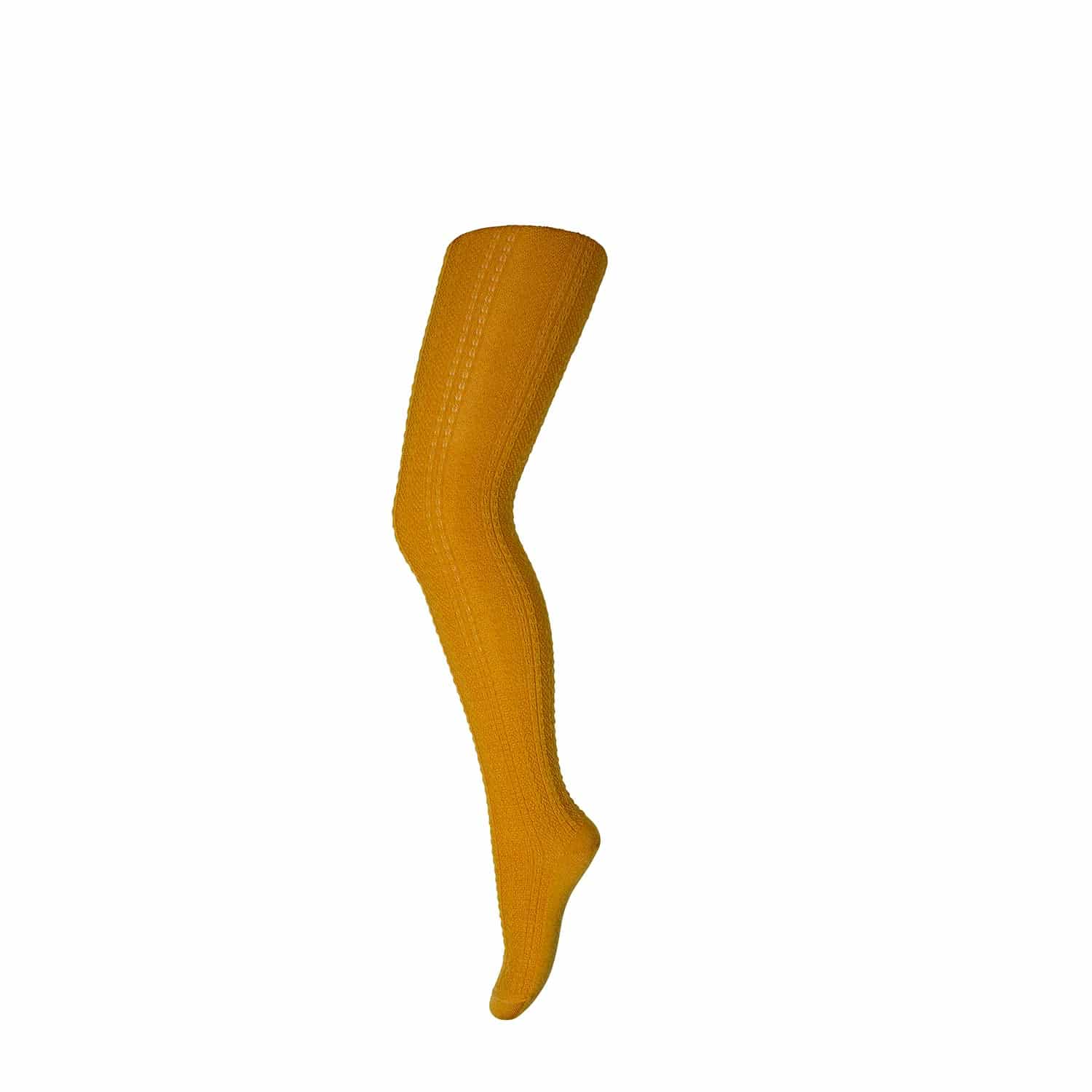 Gul Denmark Uld Strømpebukser Med Mønster - Mp Denmark Baby