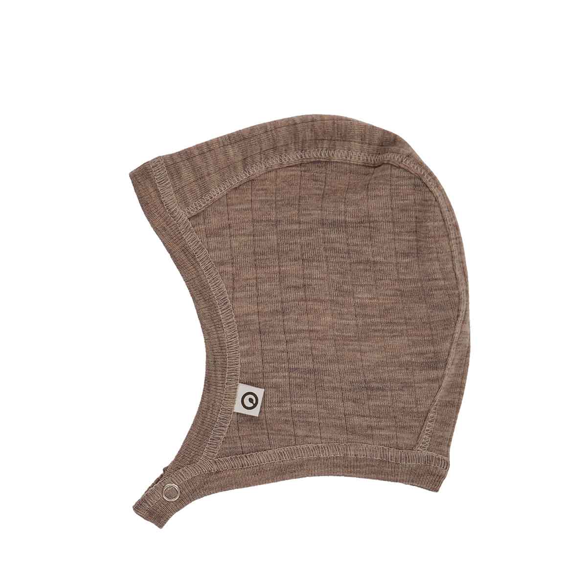 Brun Msli Baby Uld Rib Hat Melange - Müsli Baby